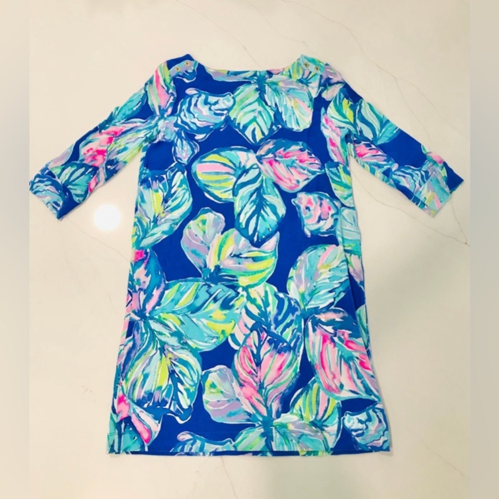 Lilly Pulitzer Girls Dress Blue Summer Floral
